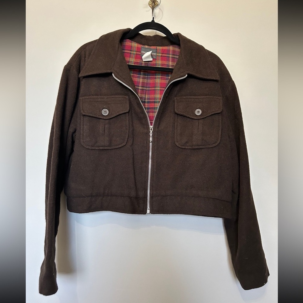 Cropped brown vintage jacket